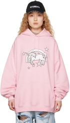 VETEMENTS Pink Unicorn Hoodie