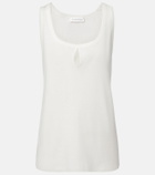 Victoria Beckham Split cotton and linen tank top