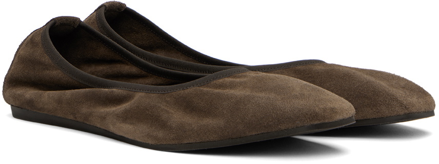 Filippa K Brown Rey Suede Ballerina Flats Filippa K