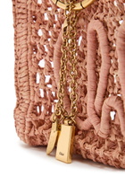 Chloe Summer Banana Mini Leather and Raffia Tote - Natural - One Size