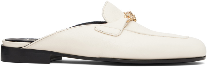 Photo: Versace Off-White Medusa Leather Loafers