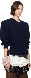 ALL-IN Navy Display Army Sweater