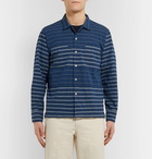 Universal Works - Striped Cotton-Blend Shirt - Blue