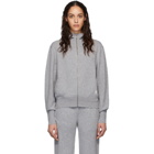 Chloe Grey Cashmere Zip-Up Hoodie