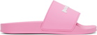 Palm Angels Pink Logo Pool Slides