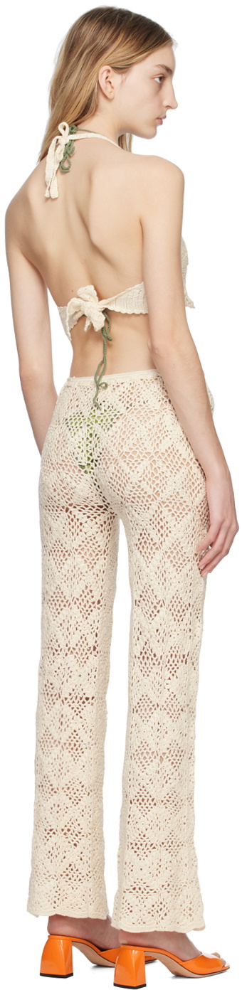 Akoia Off-White Daisy Tank Top & Trouser Set