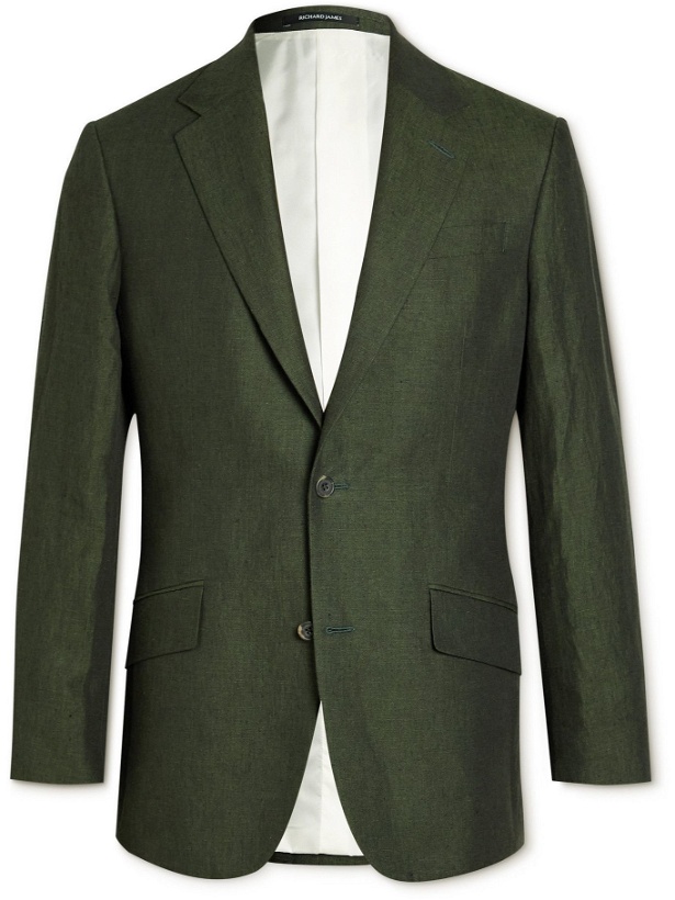 Photo: Richard James - Linen Suit Jacket - Green