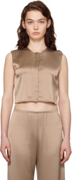 LESET Brown Barb Crewneck Vest