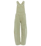 Ganni Striped denim overalls