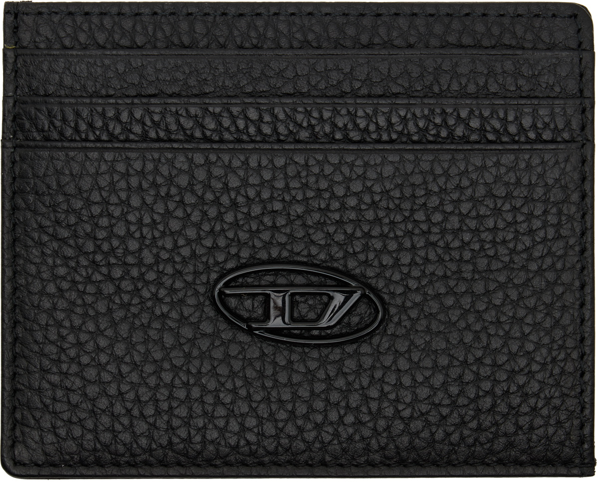 Diesel Black Leather Card Holder