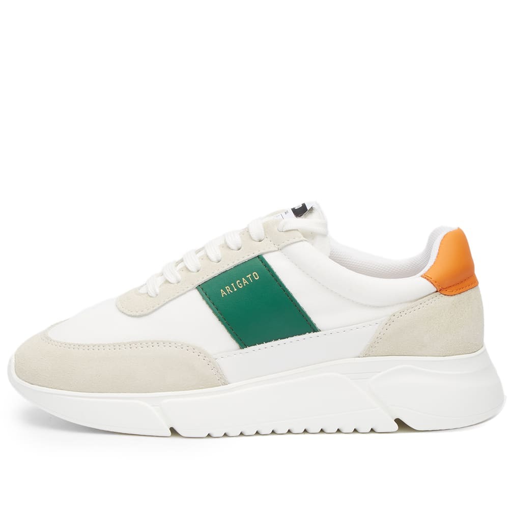Axel Arigato Men's Genesis Vintage Runner Sneakers in White/Orange/Green