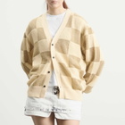 TOGA ARCHIVES Women's TOGA Checkered Knit Cardigan in Beige