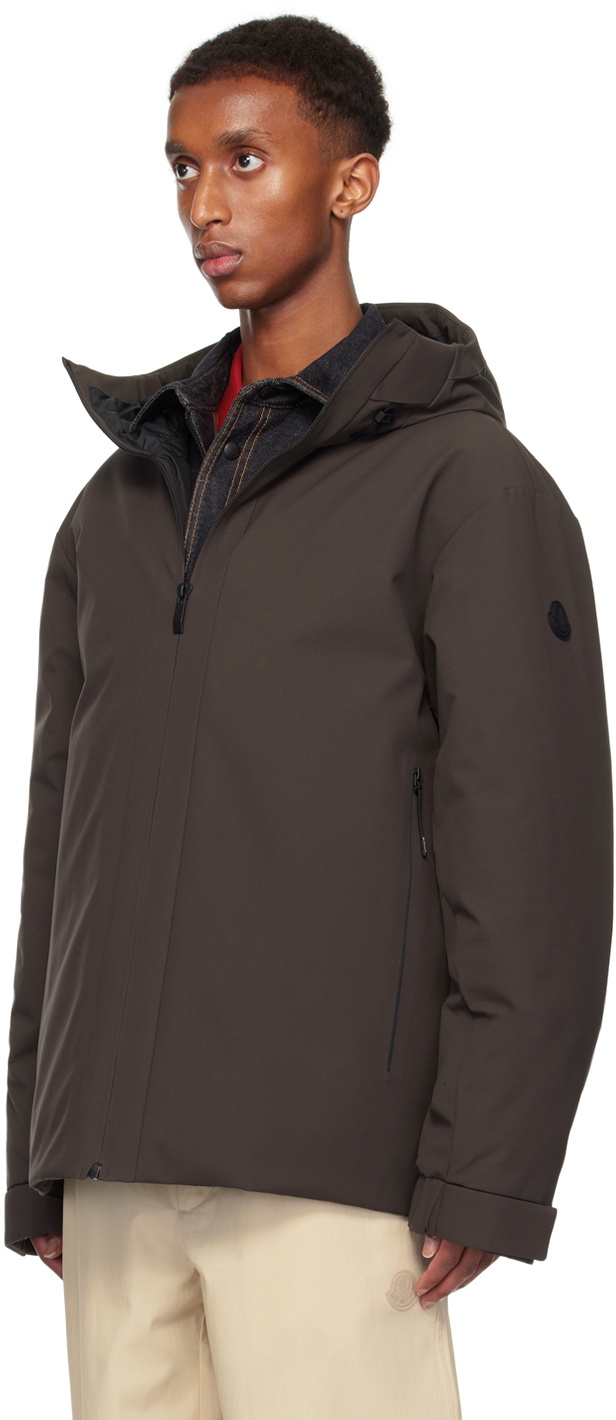 Moncler Brown Riz Short Down Jacket Moncler