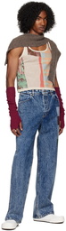 Eckhaus Latta Blue Wide-Leg Jeans