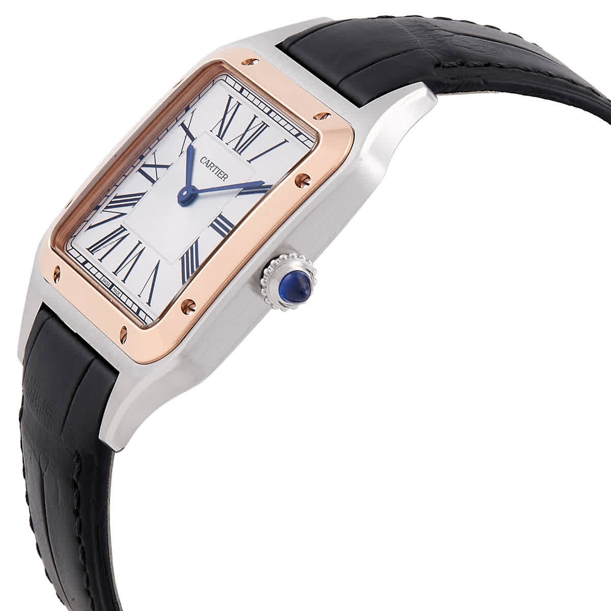 Cartier Santos Dumont Large Model Silver Dial Watch W2SA0037