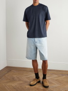 Kaptain Sunshine - Suvin Supima Cotton-Jersey T-Shirt - Blue