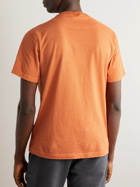 Stone Island - Logo-Embroidered Garment-Dyed Cotton-Jersey T-Shirt - Orange