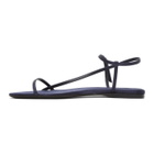 The Row Navy Bare Flat Sandals