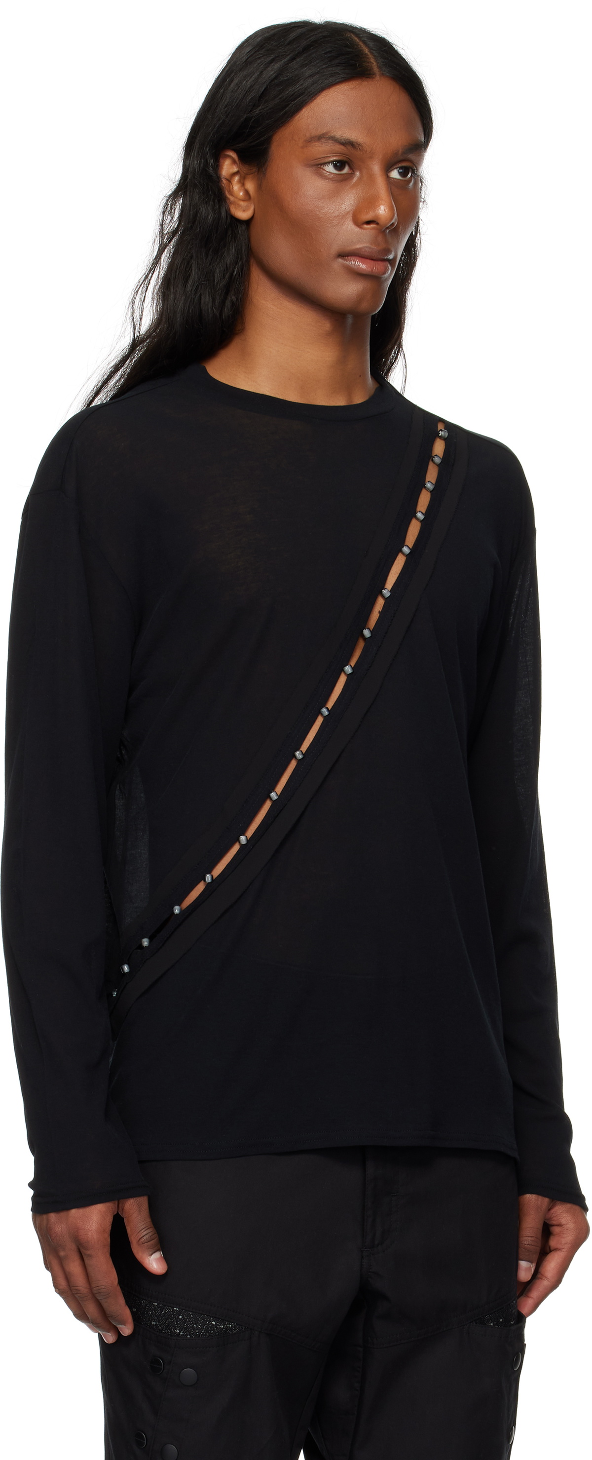 【関税込み】HYEIN SEO ブルー Serger Stitch Tシャツ Serger Stitch T-Shirt – HYEIN SEO