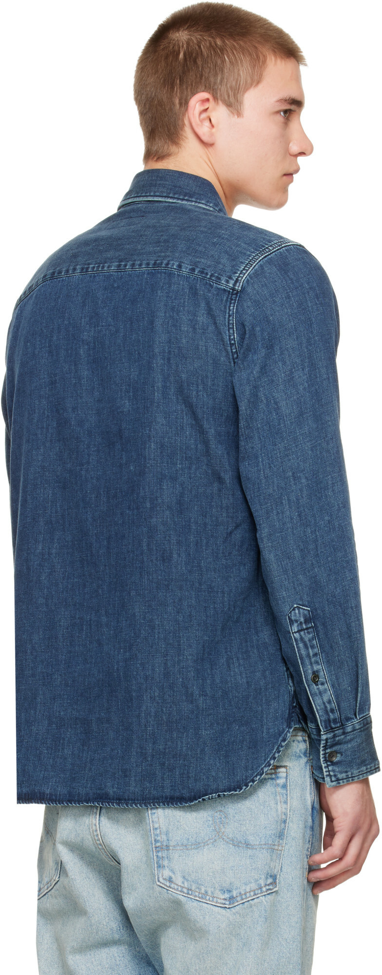 rag & bone Blue CPO Denim Shirt