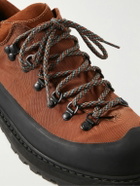 Diemme - Roccia Basso Suede and Rubber-Trimmed Canvas Hiking Boots - Orange