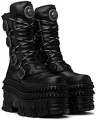 VETEMENTS Black New Rock Edition Lace Up Boots