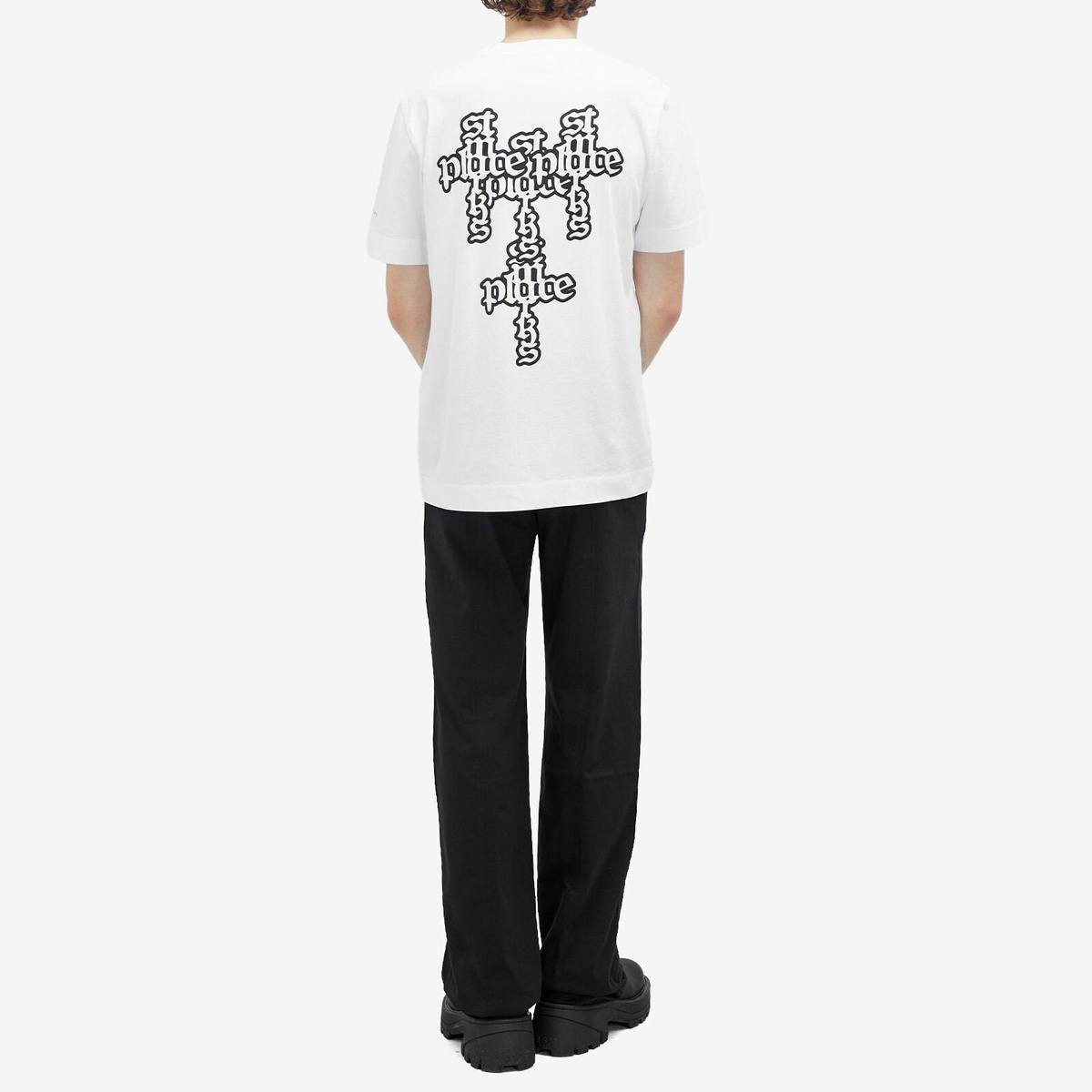1017 ALYX 9SM Men's Cross Logo T-Shirt in White 1017 ALYX 9SM