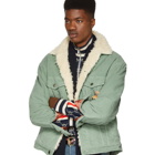 Gucci Green Corduroy Sherpa Jacket