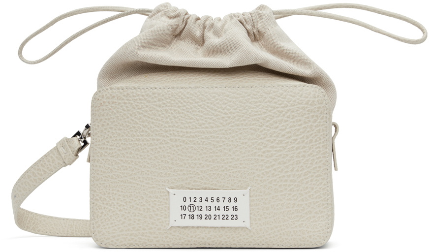 Maison Margiela Beige Logo Crossbody Bag