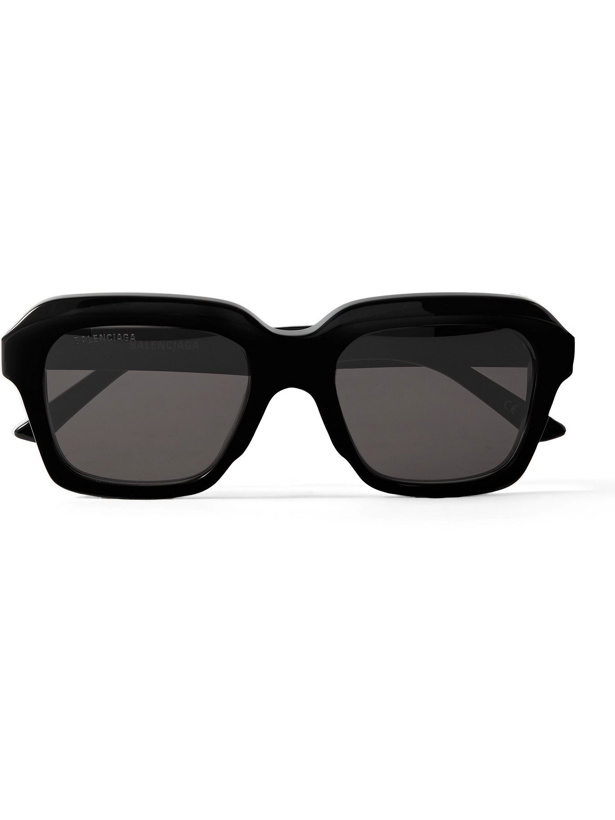 Photo: BALENCIAGA - Square-Frame Acetate Sunglasses - Black