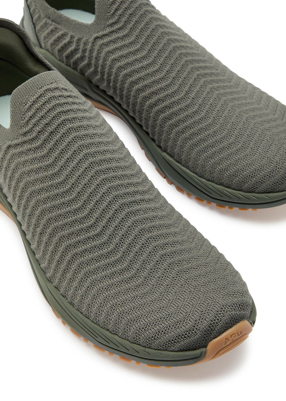 Athletic Propulsion Labs Techloom Traveler Herringbone-knit Sneakers Khaki