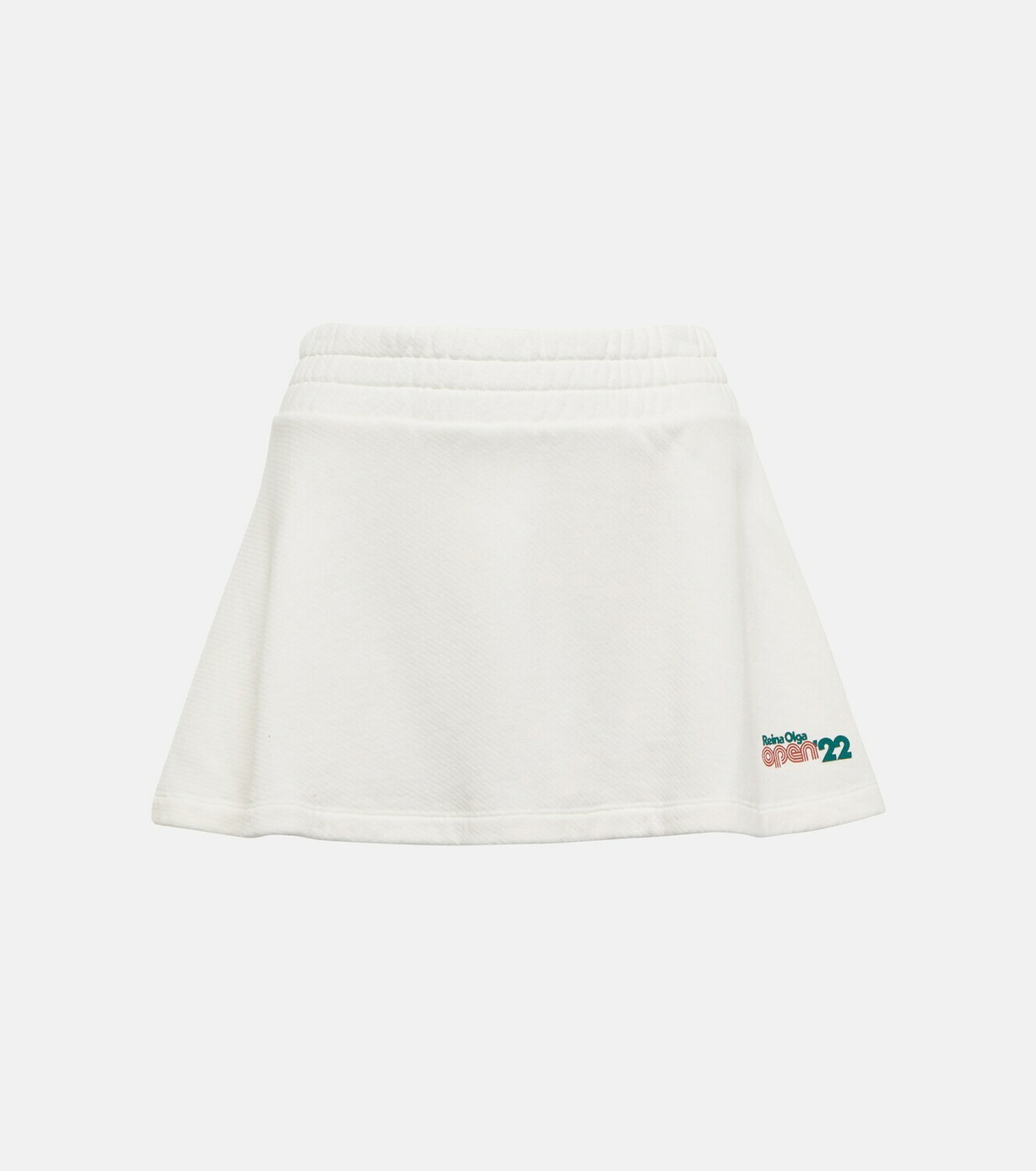 Reina Olga Serena waffle-knit cotton tennis skirt