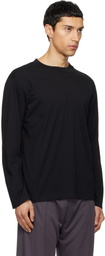 Courrèges Black Twisted Logo Long Sleeved T-shirt