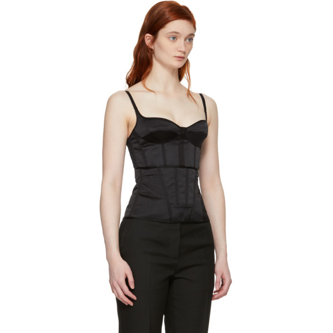Olivier Theyskens Black Silk Tanepa Corset Top