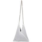 MM6 Maison Margiela White Mesh Triangle Shoulder Bag