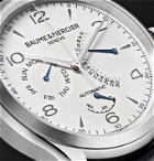 Baume & Mercier - Clifton Automatic Retrograde Power Reserve 43mm Stainless Steel and Alligator Watch, Ref. No. 10449 - White