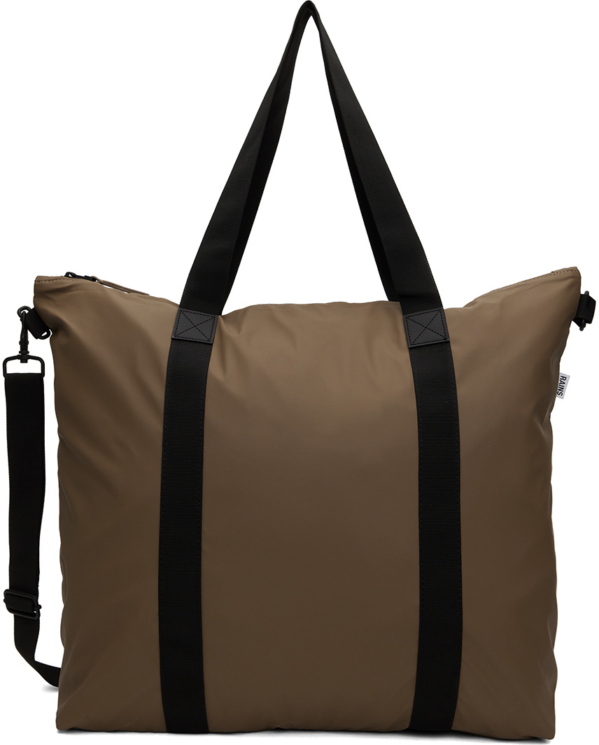 RAINS Brown Waterproof Tote
