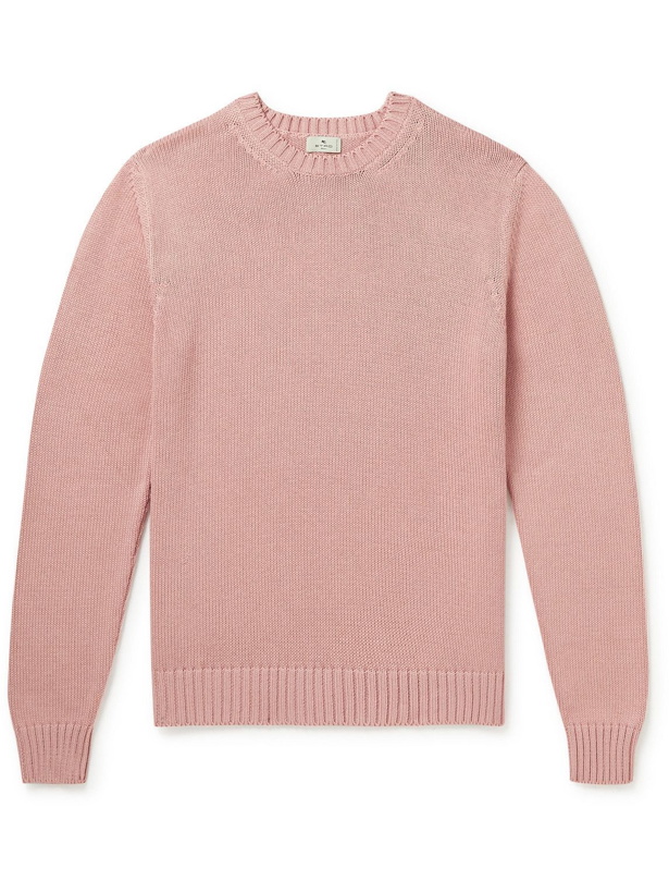 Photo: Etro - Cotton-Blend Sweater - Pink