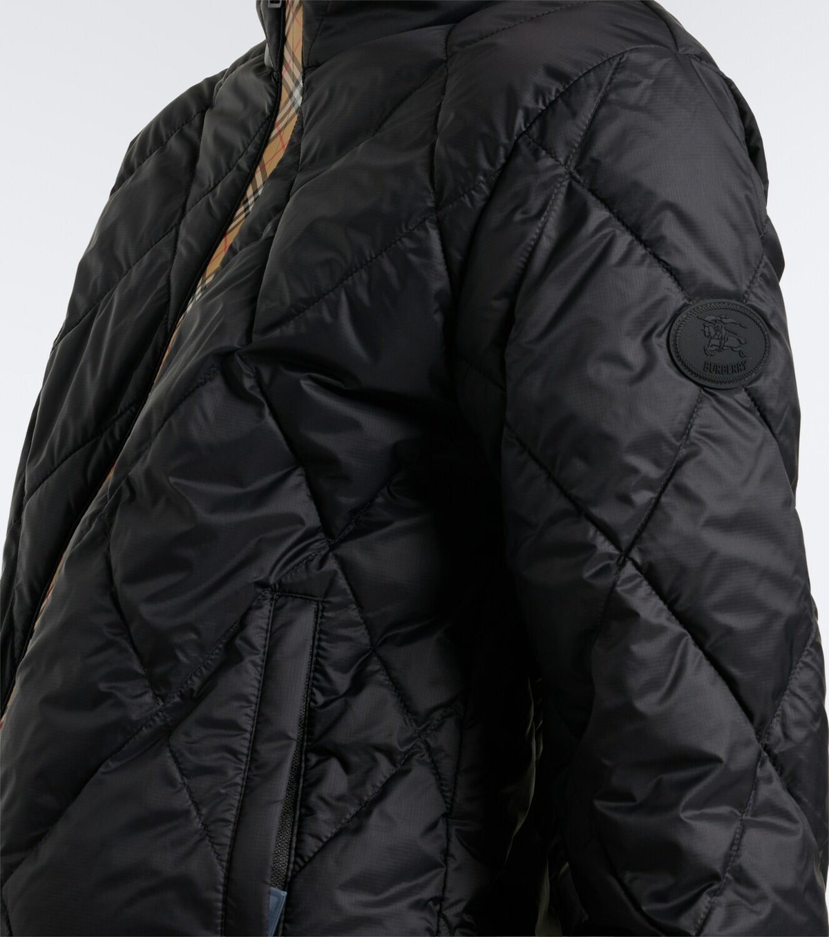 Burberry Burberry Check quilted puffer jacket