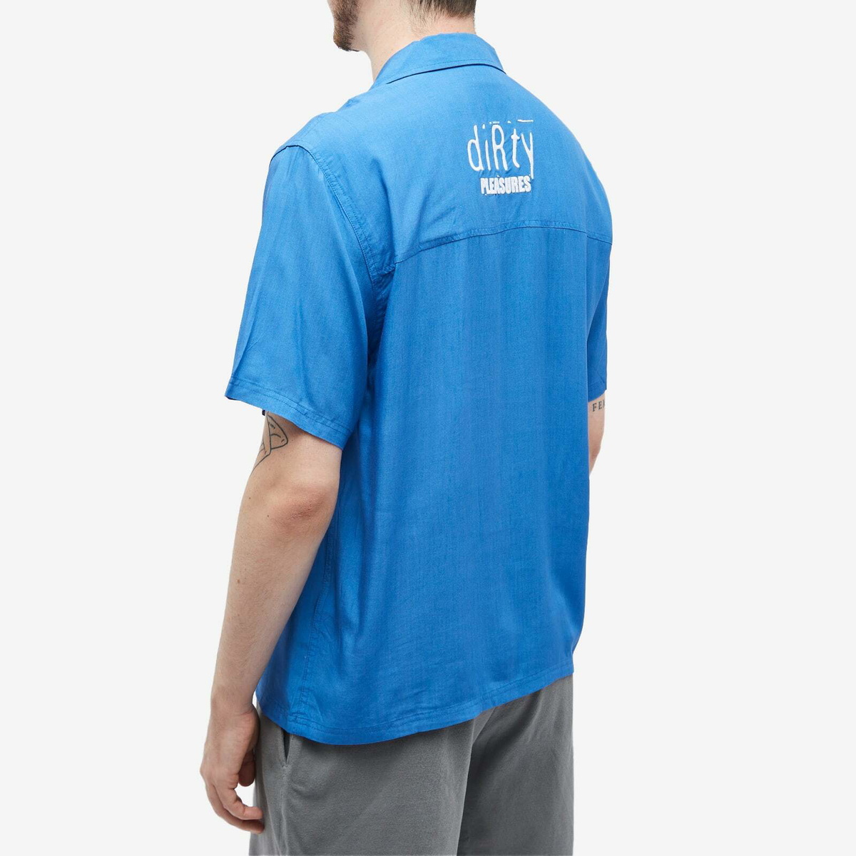 Pleasures Men's Alien Camp Vacation Shirt in Blue