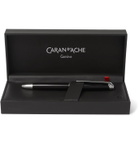 Caran d'Ache - Léman Bi-Fonction Rhodium and Silver-Coated Lacquered Ballpoint Pen - Black