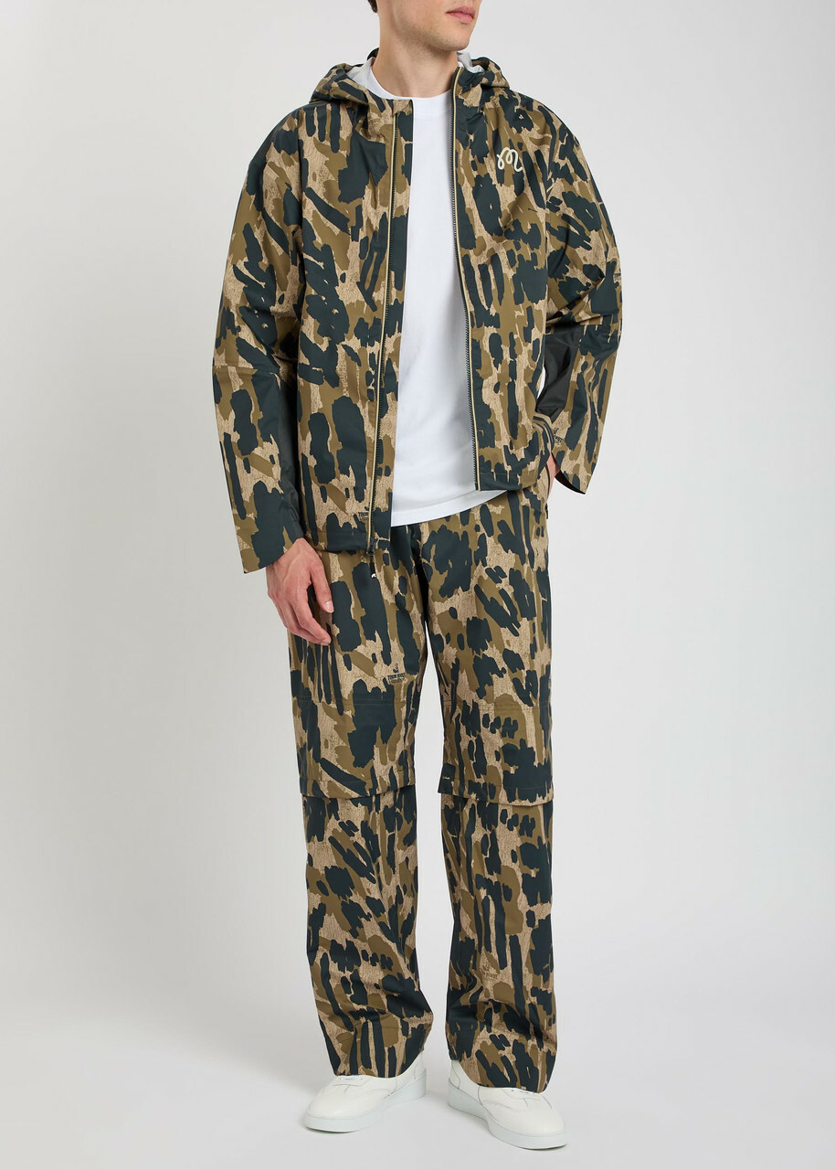 Malbon Tour Divot Camouflage-print Nylon Trousers Multicoloured