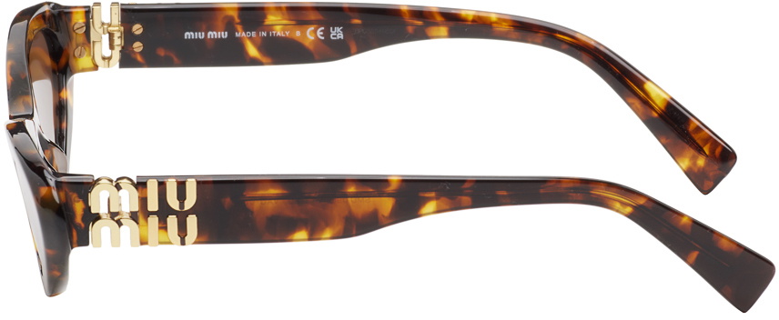 Miu Miu Black and Tortoise Cat-Eye Sunglasses 18837548_41867354_1000.jpg main image 3