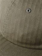 Beams Plus - Leather-Trimmed Herringbone Cotton Cap