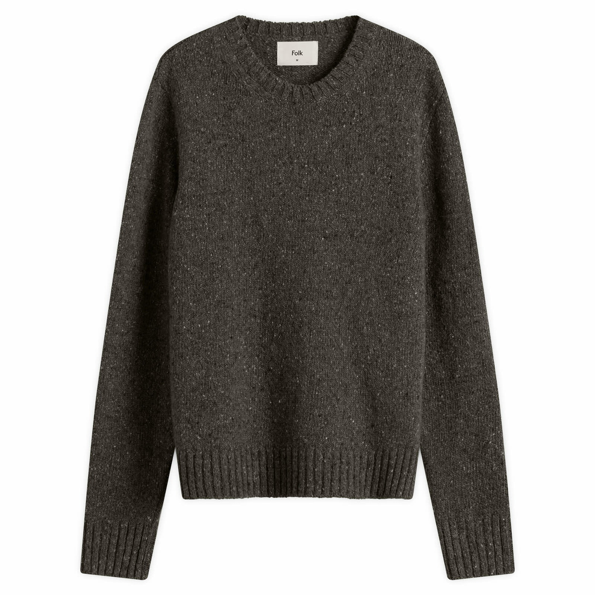 Folk Men's Chain Crew in Dark Olive