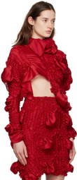 Feben Red Twist Blouse