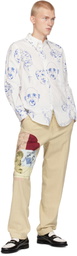 KidSuper White Doodle Faces Shirt