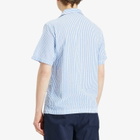 Dubbleware Men's Quincy Seersucker Vacation Shirt in Navy