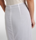 The Row Iphora layered cotton maxi skirt