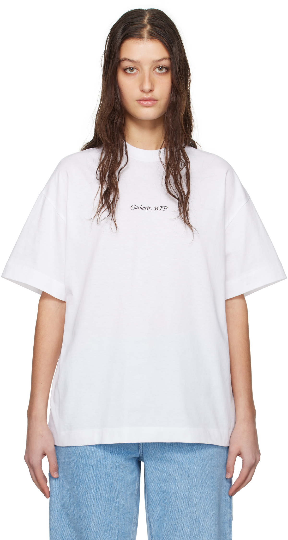 【関税込み】Carhartt Work In Progress ホワイト Base Tシャツ Carhartt Work In Progress White Harttbreaker T-shirt